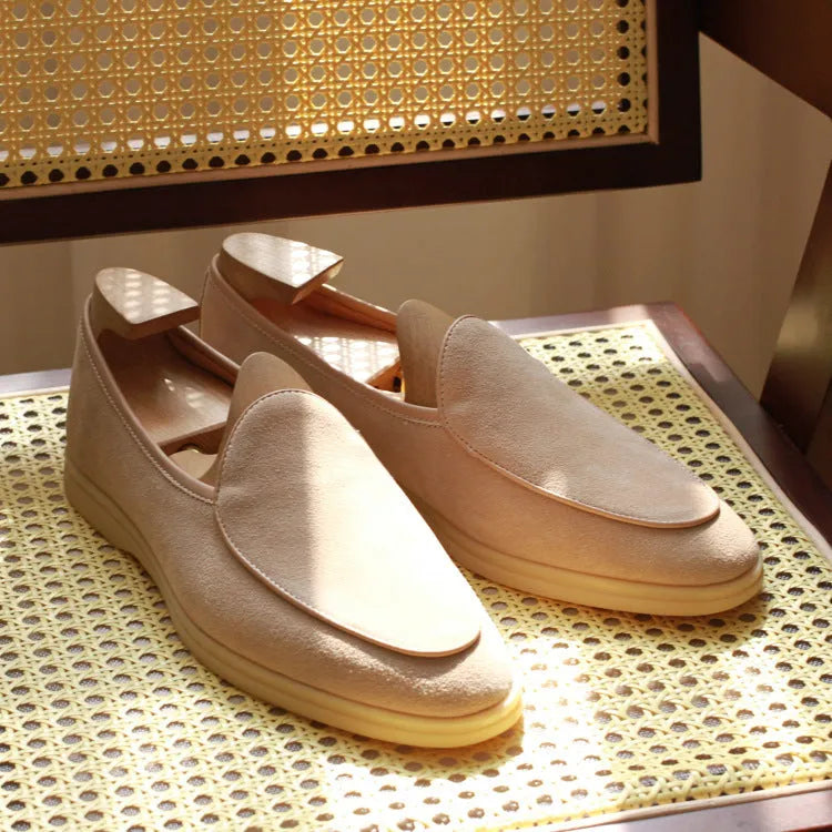British handmade men's leather loafers in various colours with TPR sole for summer wear
