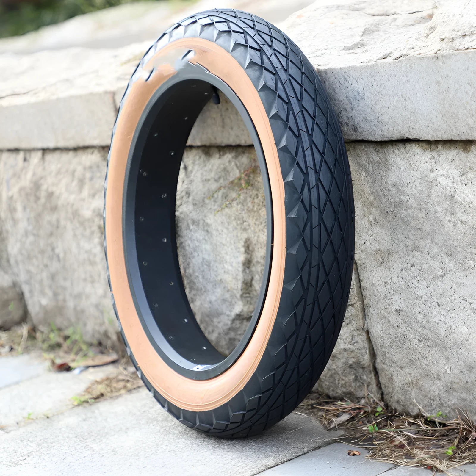 20x4.0 inch brown rubber snowmobile tyre with skin edge pattern for electric beach cars