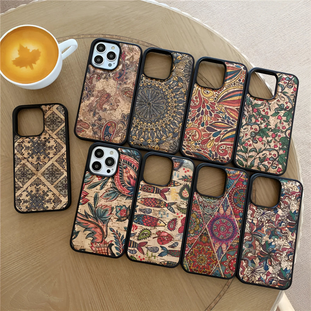 Fashion ethnic pattern imitation leather mobile phone case for Apple iPhone, blue totem colour