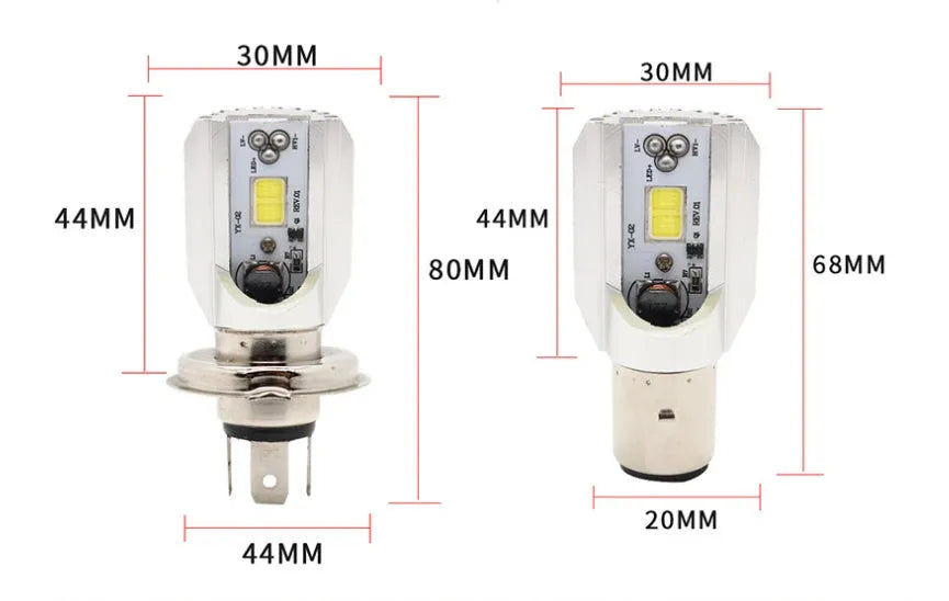 LED high-brightness headlamp with COB 12W chips, aluminium housing, 1200 lumens, 6000K colour temperature
