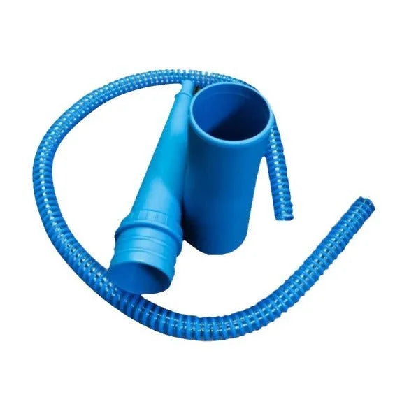 Blue plastic vacuum cleaner suction pipe with round head, 114cm length for appliance cleaning