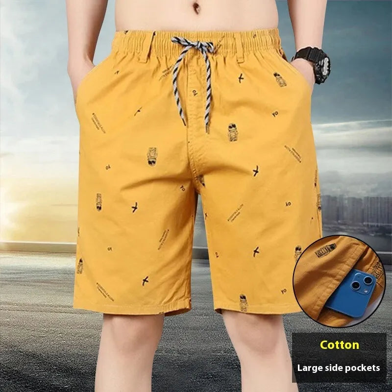 Summer loose cotton cropped pants in casual sports style showing colour options and relaxed fit