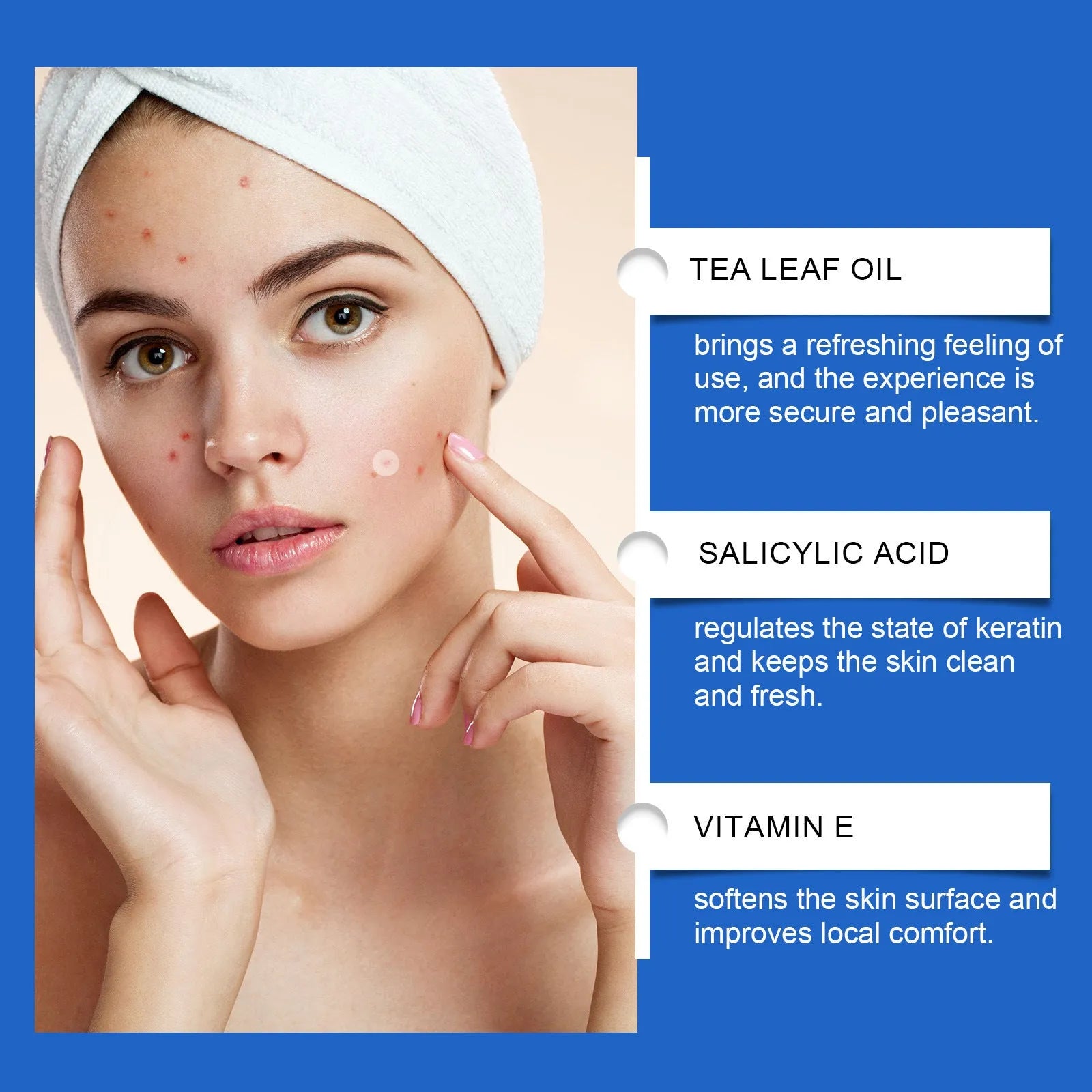 216 acne patches with tea tree oil and vitamin E formulation for facial blemish treatment