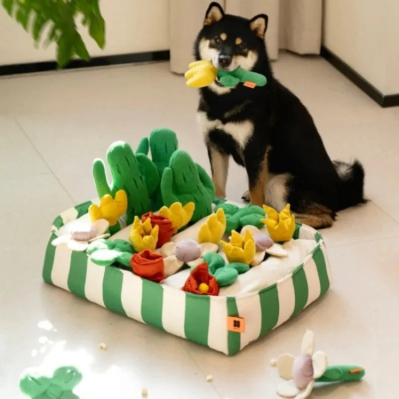 Dog food leakage educational toy snuffle mat 18-piece Music Garden 40x50x26cm in Netherlands velvet