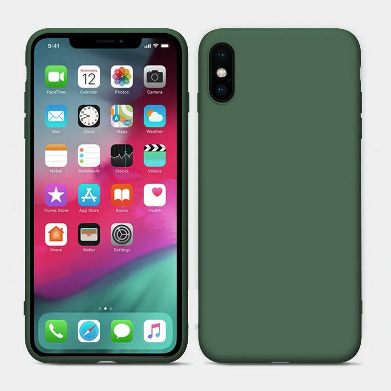 Soft TPU silicone phone case for iPhone 12 and 13 series, solid colour protective cover