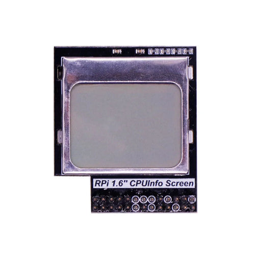1.6 inch LCD display screen for Raspberry Pi showing CPU information