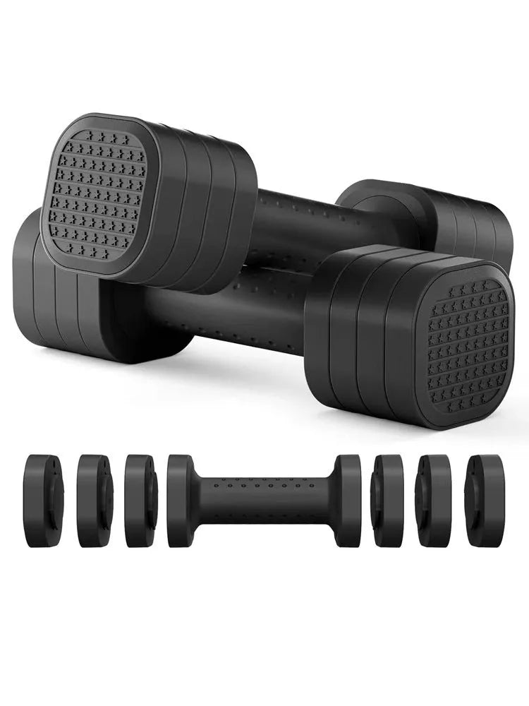 Pink detachable dumbbell set for women's fitness and body toning