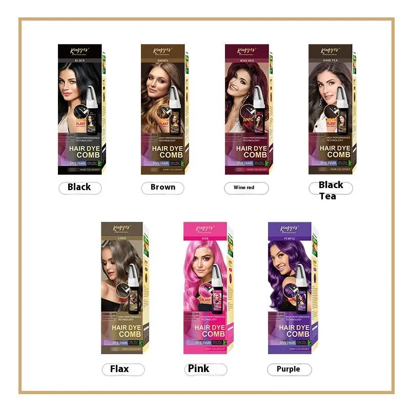 200ml tube of hair dye cream in brown, dark brown, or wine red colour.