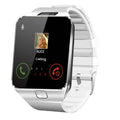 Smart watch with colour screen on adjustable wrist strap, showing Bluetooth call function interface.