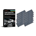Pack of 12 white car scratch remover cloths measuring 10cm by 20cm for automotive paintwork maintenance