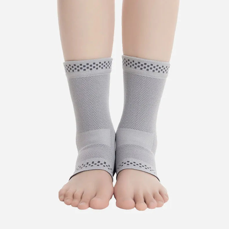 Graphene ankle brace compression sleeve for sprained ankle support with breathable fabric