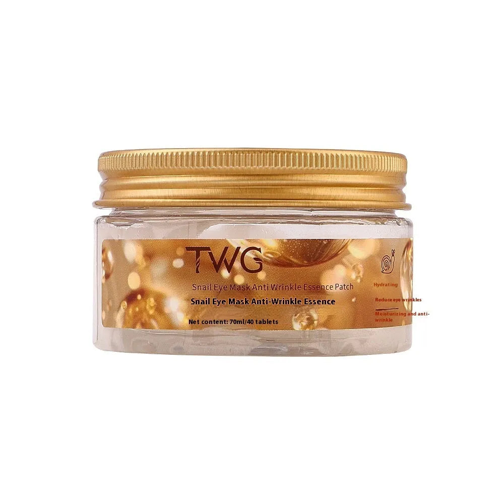 Snail essence eye mask paste 70ml with 40 patches for wrinkles and dark circles