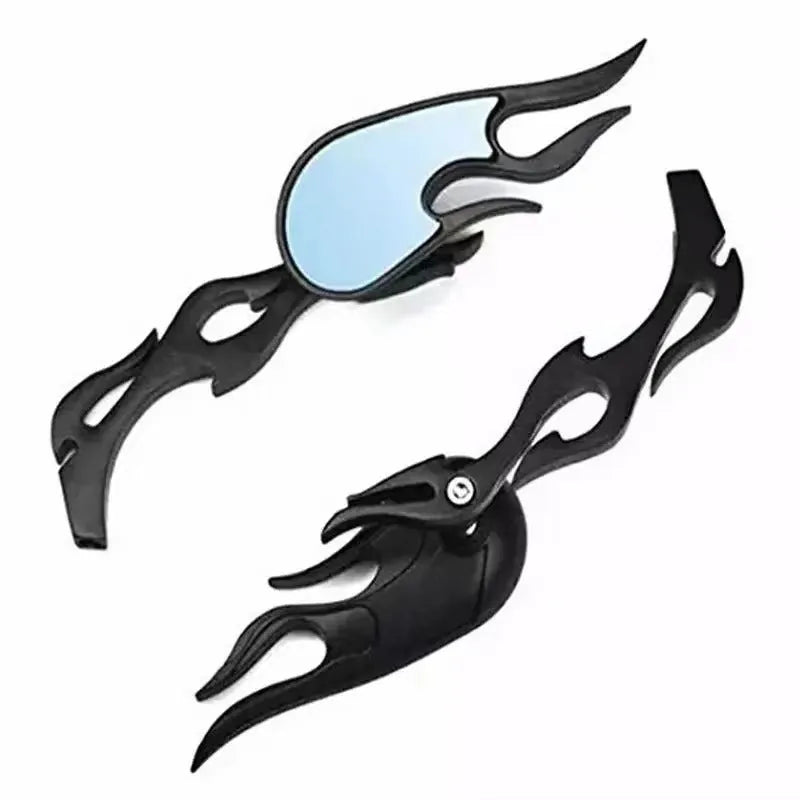 Universal blue convex rearview mirror pair with 16cm rod for large vehicles