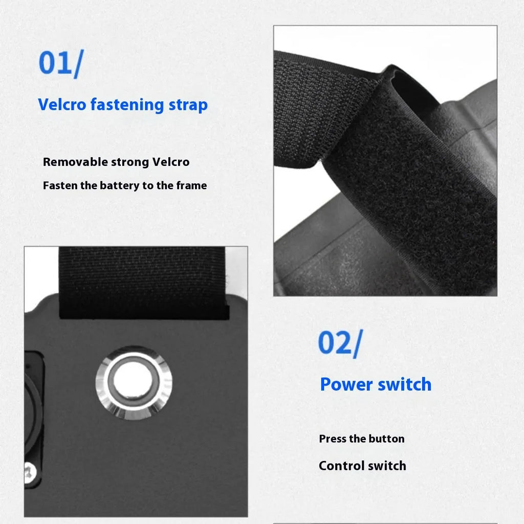 Triangular plastic shell lithium battery pack for modified electric mountain bike, 48V or 52V, 20.8Ah to 28Ah