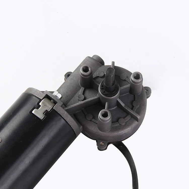 70W garage door DC gear motor, 12V to 24V permanent magnet brush motor in Black for roller window and curtain lifting