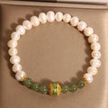 Natural pearl bracelet for women with jasper and enamel round beads in New Chinese light luxury style