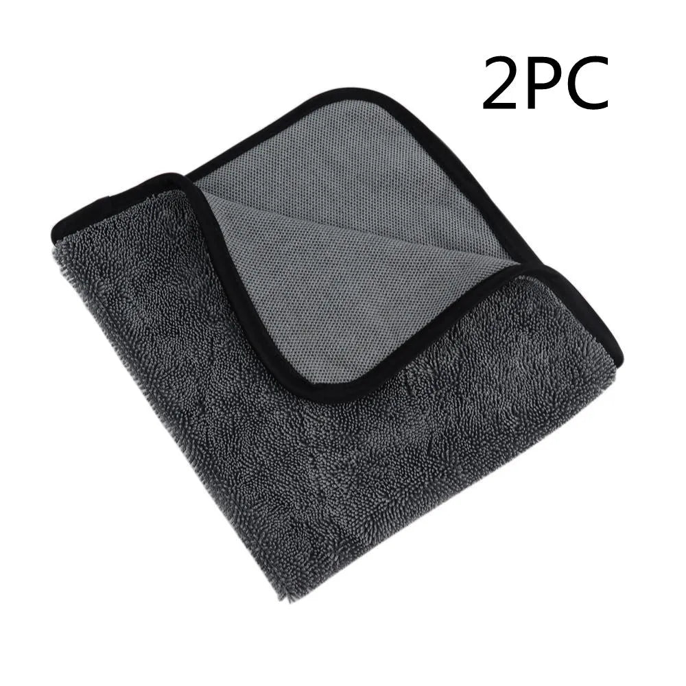 Grey 40x40cm microfiber car wash towel for drying vehicles
