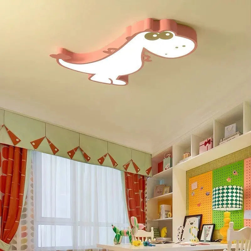 Cartoon dinosaur ceiling light with 48cm diameter and electrodeless dimming control