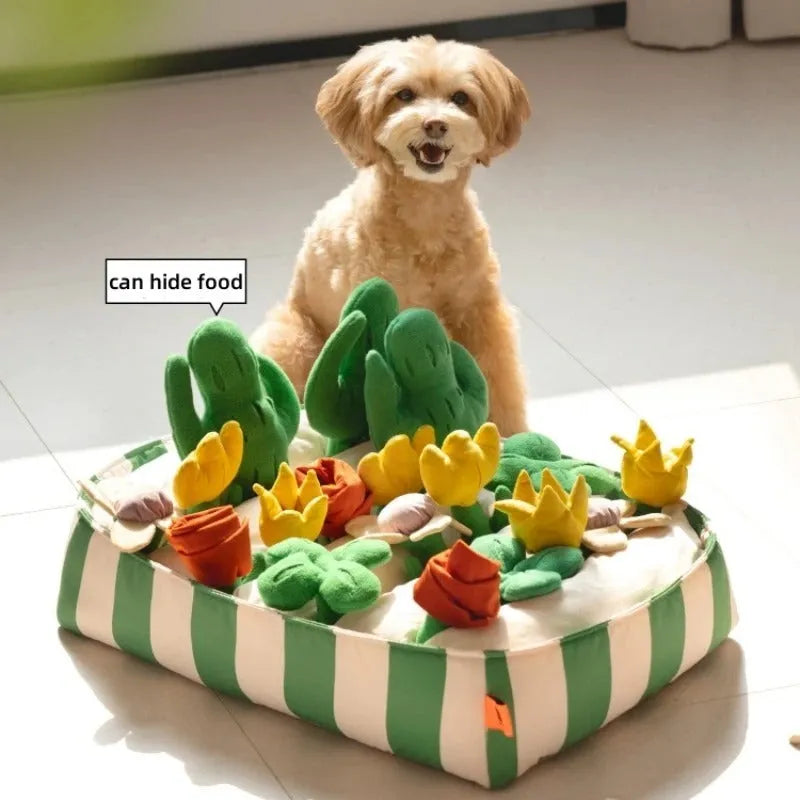 Dog food leakage educational toy snuffle mat 18-piece Music Garden 40x50x26cm in Netherlands velvet