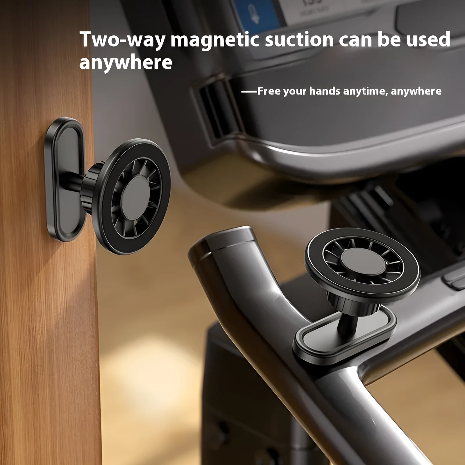 Double-sided magnetic photography bracket with universal plastic clip for camera mounting