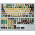 Capabala PBT Girl MOA Height profile 130-key ABS plastic mechanical keyboard keycap set laid out.