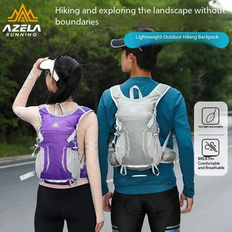 AZELA lightweight breathable mesh hydration backpack for trail running hiking cycling outdoor sports