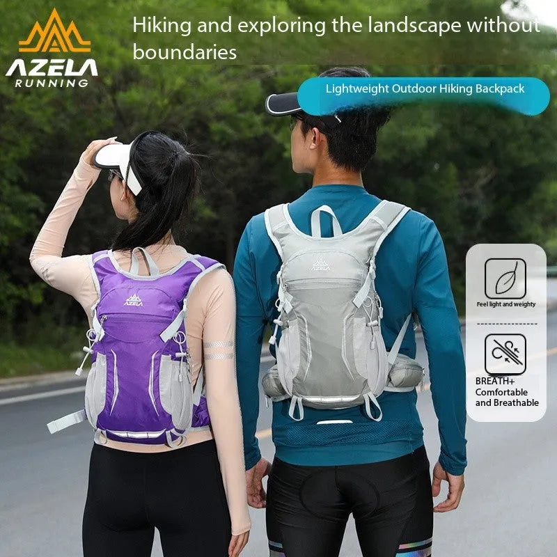 AZELA Lightweight Hydration Backpack with breathable mesh back panel for outdoor sports