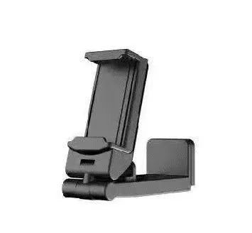 Universal foldable rotating phone holder in black, grey, or green colour on a flat surface, showing its adjustable arm.