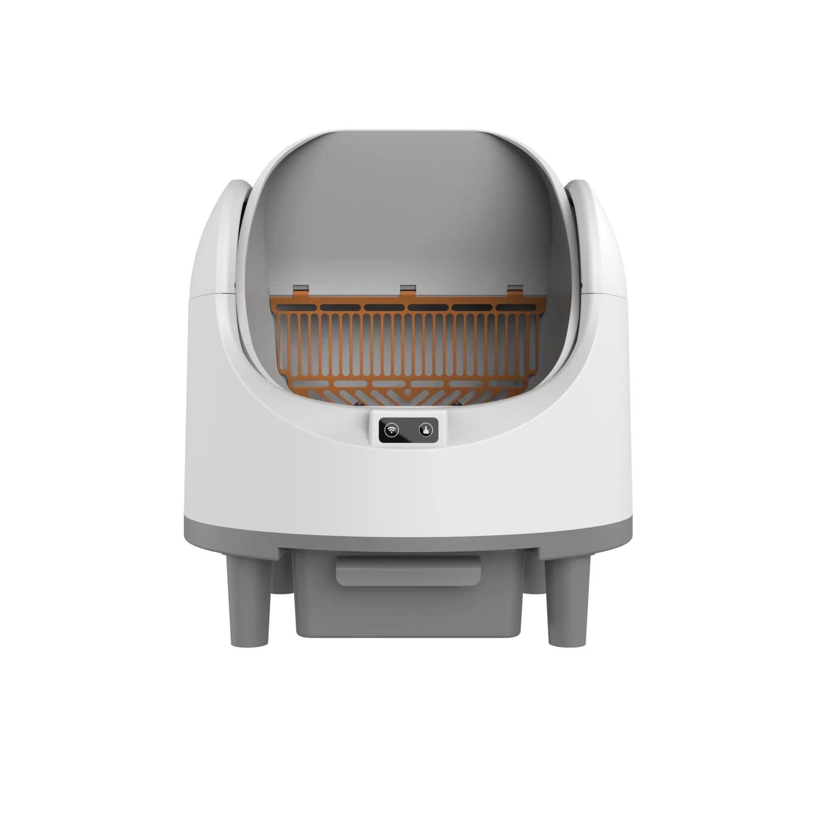 White fully automatic cat litter box with intelligent shovel machine, 535x535x600mm, APP smart control