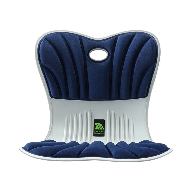 Ergonomic waist support and posture correction seat cushion in grey colour