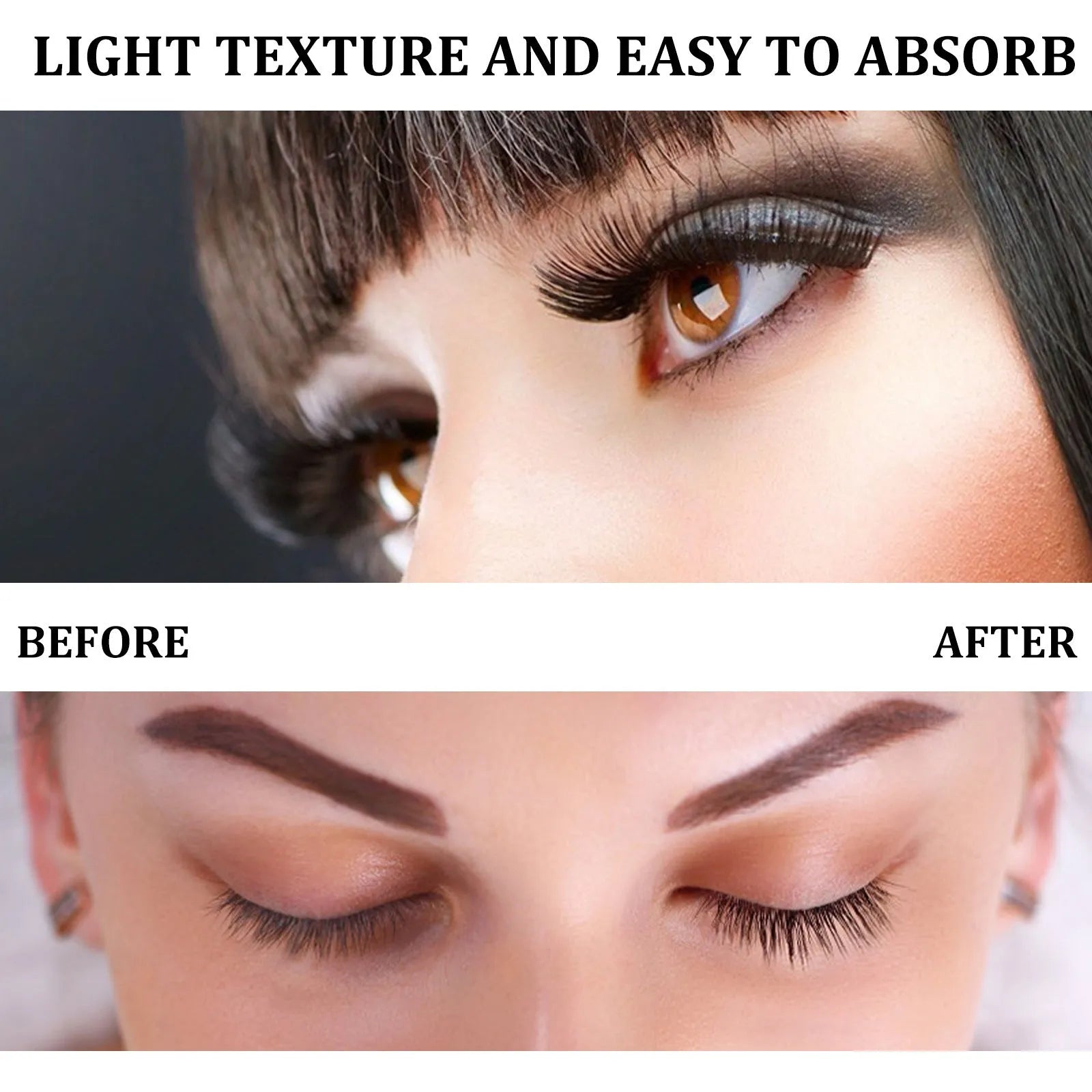 Curly black eyelash essence liquid serum in 3ml packaging for lash conditioning