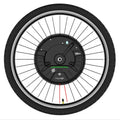 Imotor 3.0 black alloy hub motor wheel for electric mountain bike conversion kit.