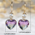Pair of coloured glaze heart-shaped earrings for women in a choice of four colours.