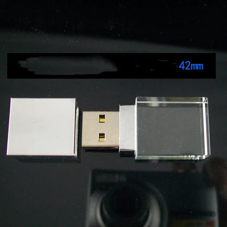 DIY Luminous Creative Crystal USB Flash Drive Mini Car Memory Stick Metal and Crystal Shell USB 2.0 with Multiple Capacity Options 16GB 32GB 8GB 4GB 2GB 256MB for Data Storage and Gift Giving