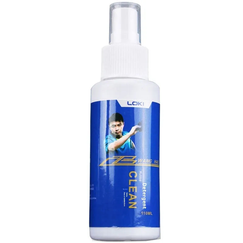 110ml table tennis blade rubber cleaning liquid bottle with sponge applicator for racket maintenance