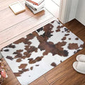 Personalised flannel floor mat showing coastal starfish print design in square format