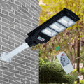 Integrated solar street light with solar panel and LED light source for outdoor illumination