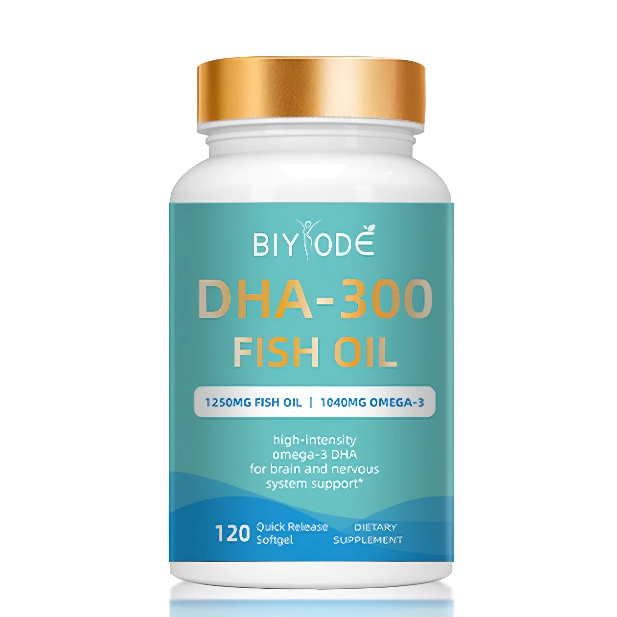 DHA-300 Omega-3 Fish Oil Softgel Capsules 120 count bottle