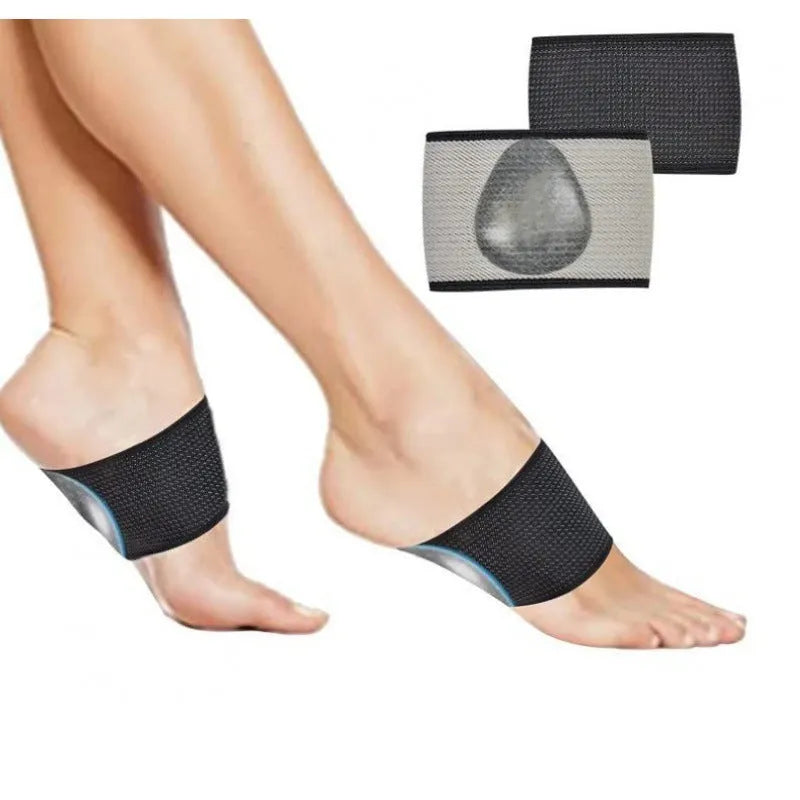 Elastic foot bandage cover with heart pad design for arch support