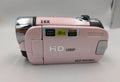 1080p children's gift camera with 16MP resolution and 16x digital zoom in black, pink, red, silver, or white