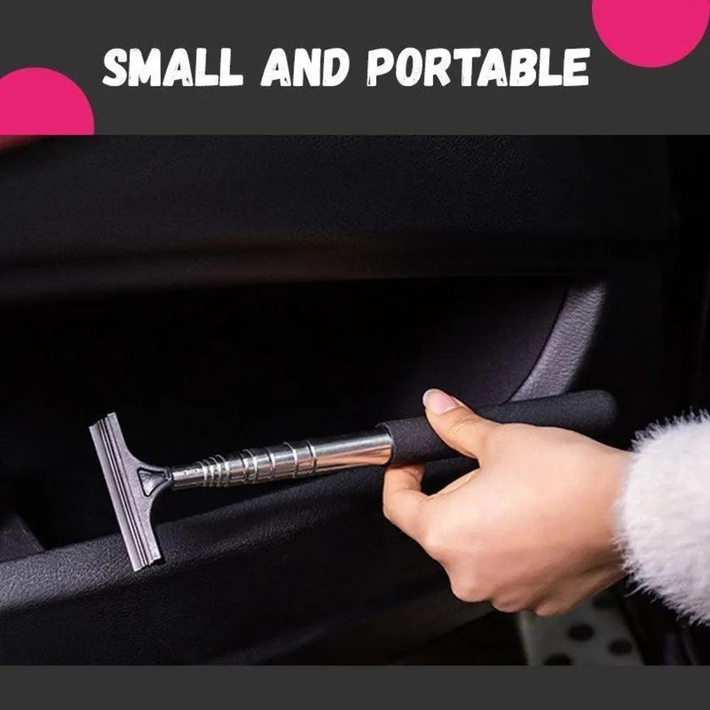 Black retractable car rearview mirror wiper with extendable handle 21.2-98cm