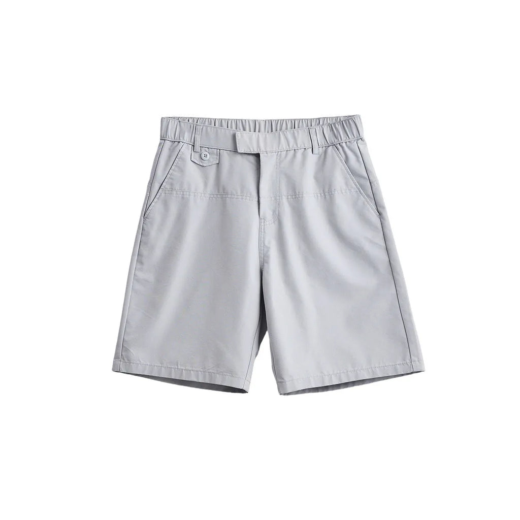 Men's cotton blend casual shorts in khaki colour with loose summer fit