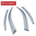 Black PVC rain visor set for Jeep Wrangler door windows