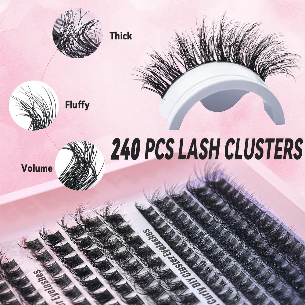 Large capacity high imitation material false eyelash storage box for messy style lashes, dimensions 13.7cm by 13.5cm.
