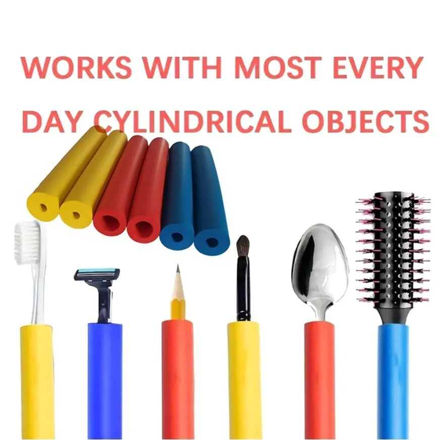 Pack of soft rubber grip hoses for utensil handles showing inner diameters of 10mm and 18mm.