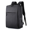 Large black sports backpack with multiple compartments, curved shoulder straps and USB charging port on side
