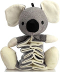 Hollypet grey koala squeaky dog toy with crinkle paper, measuring 30cm, for small medium and large dogs