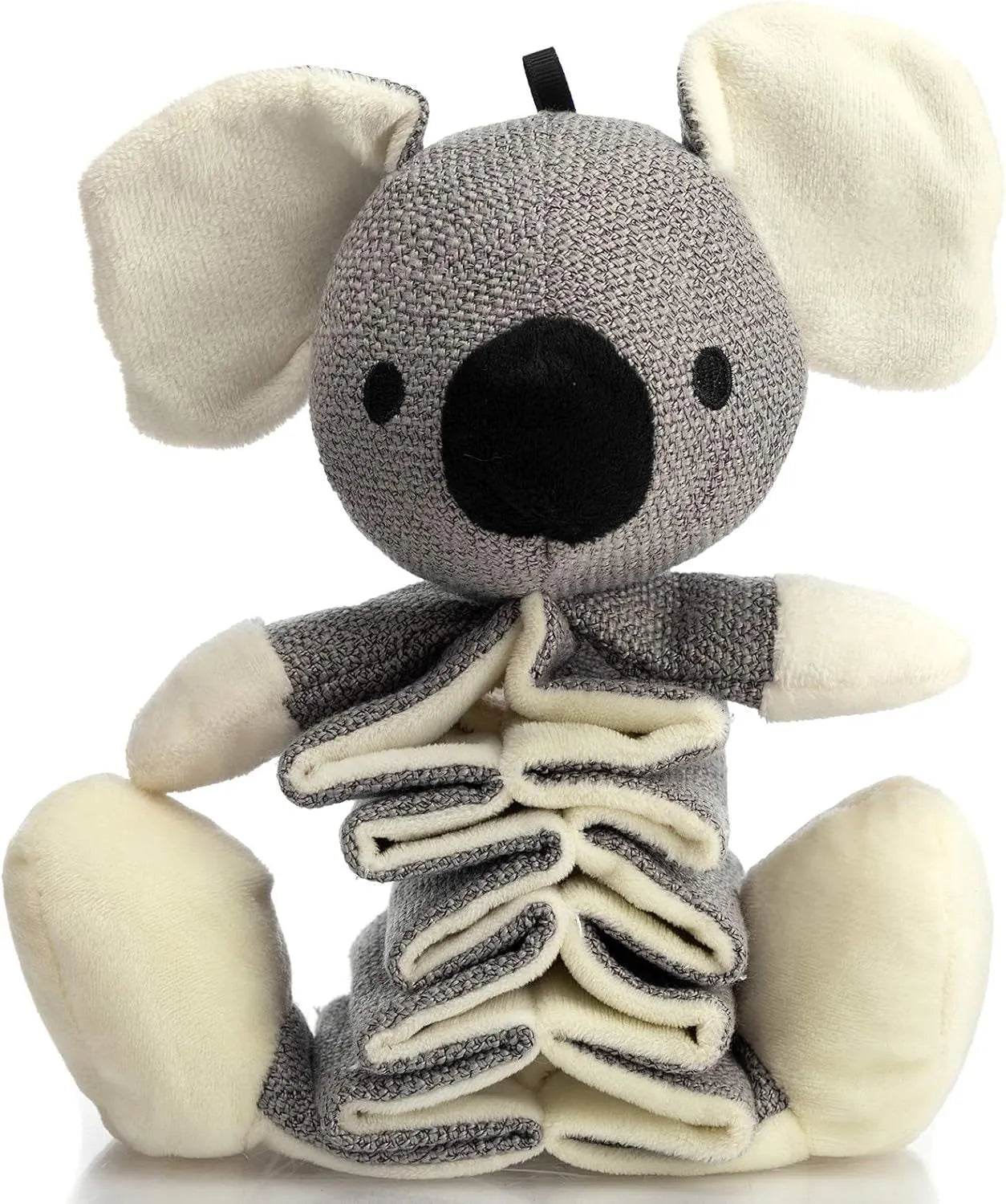 Hollypet grey koala squeaky dog toy with crinkle paper, measuring 30cm, for small medium and large dogs