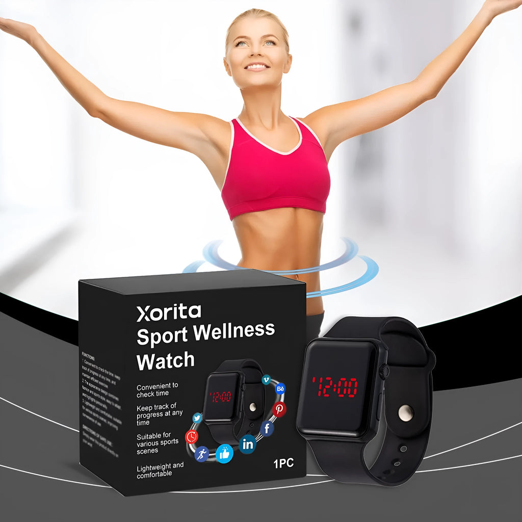 Balance Sports Watch with lightweight silicone strap on wrist for fitness tracking