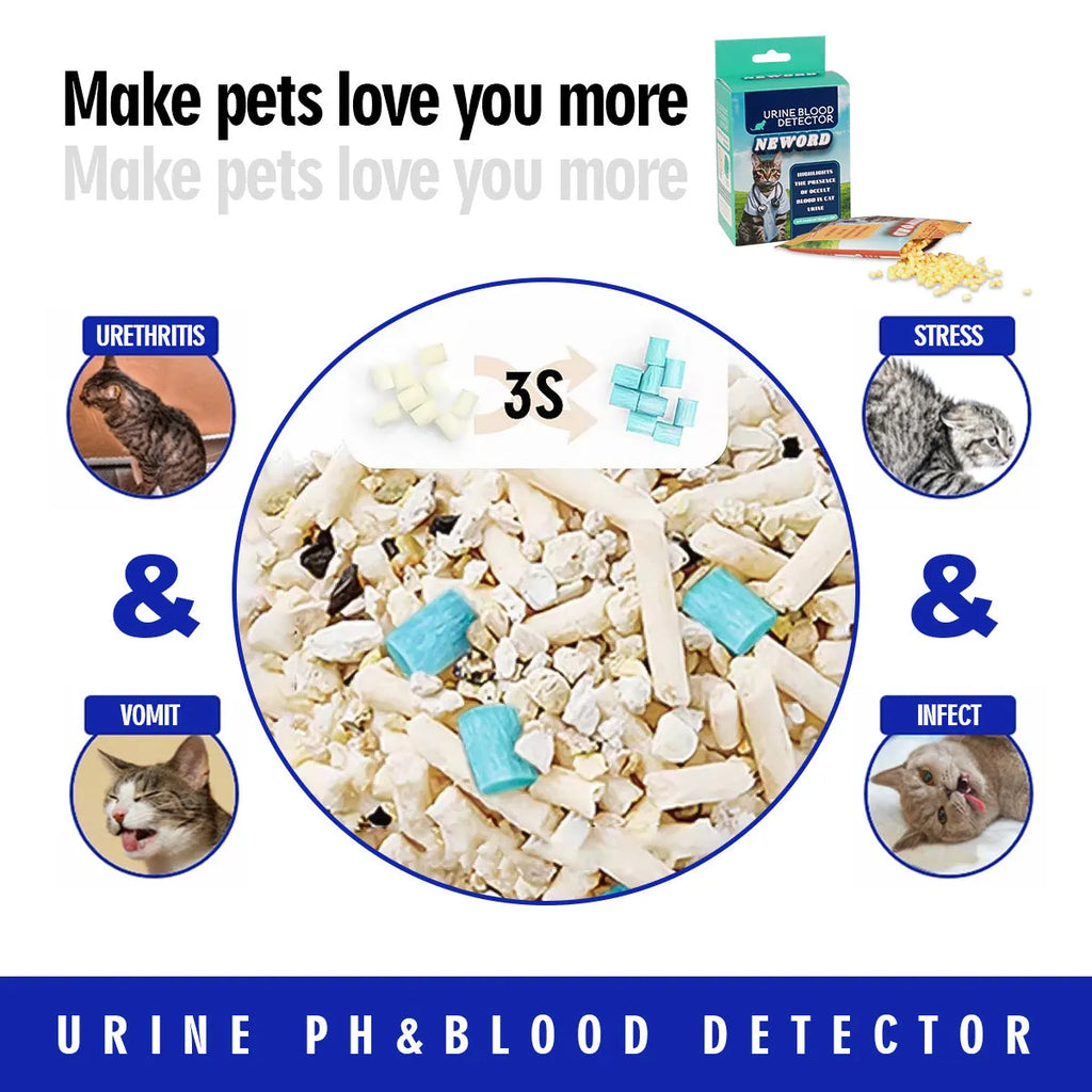 5PC cat litter self checking particles set in Brown and Green for litter box use